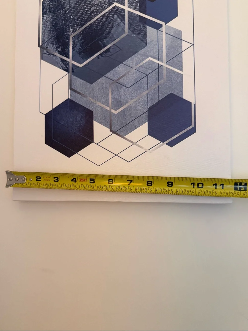 Blue Geometric Canvas Wall Art Set